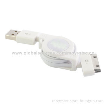 USB retractable data cable for iPhone 4, fast charging speed